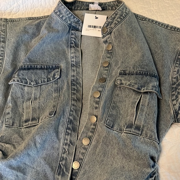 bobbles and lace denim dress - Picture 2 of 4